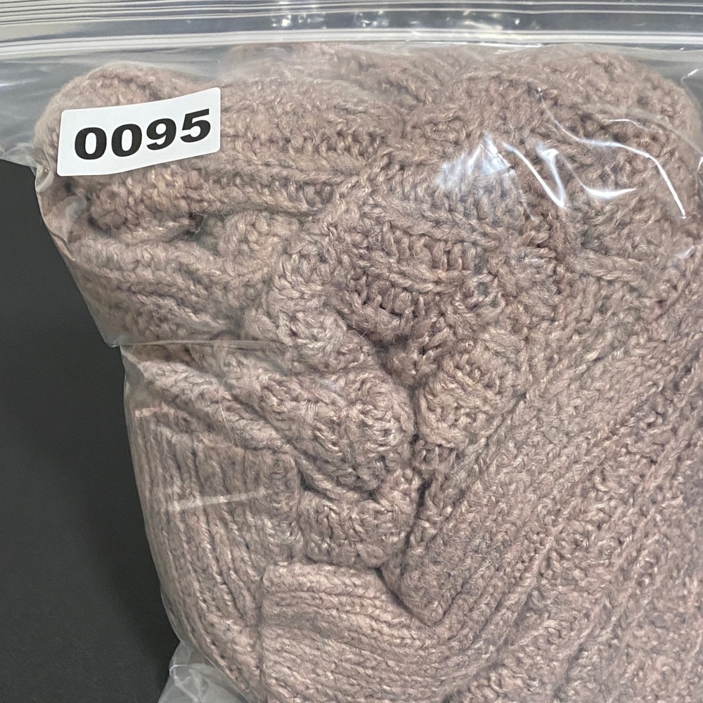 Cozy Textured Massimo Cardigan Sweater Medium Tan Brown - Picture 4 of 4